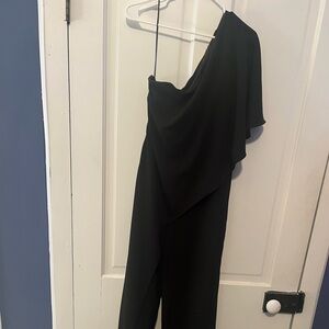 Black one shoulder jumpsuit
